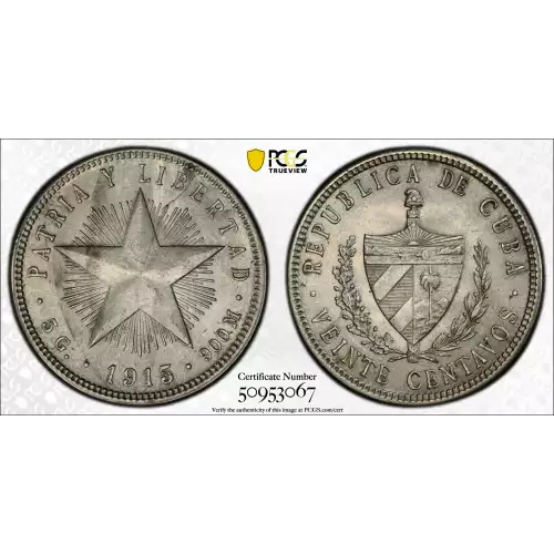 1915 20C High Relief, Fine Reeding