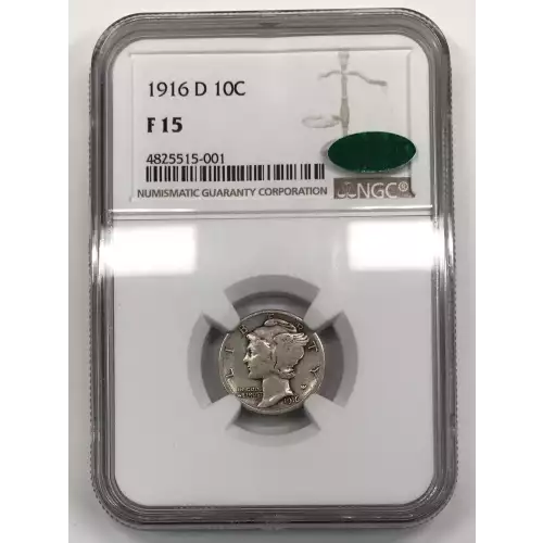 1916 D Mercury Dime NGC F-15 CAC (2)