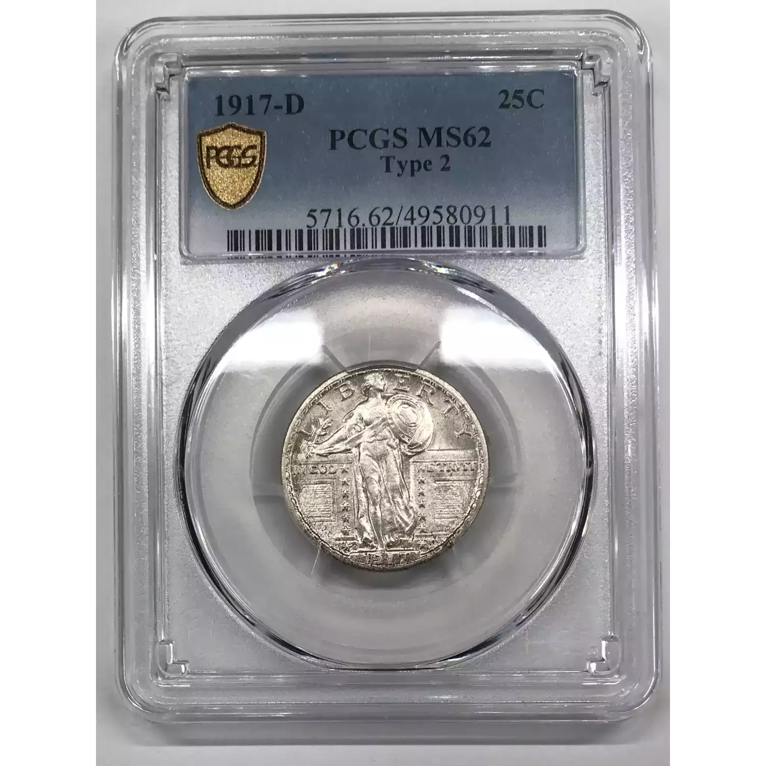 1917-D Standing Liberty Quarter PCGS MS-62 Type 2 - Old Pueblo Coin