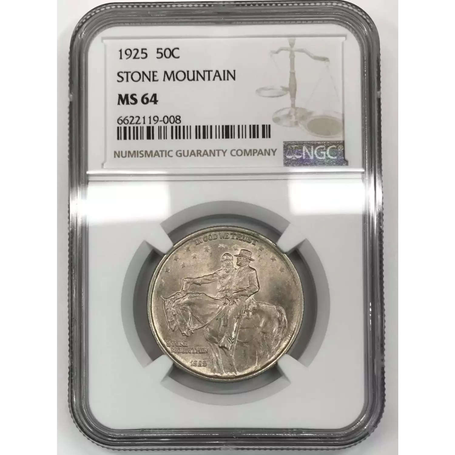 1925 Stone Mountain Memorial Commemorative Half Dollar NGC MS-64 - Old ...