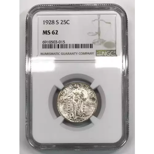 1928 S Standing Liberty Quarter NGC MS-62