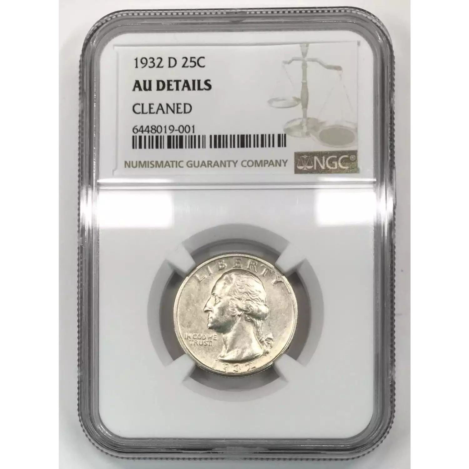 1932-d Silver Washington Quarter Ngc Au-details - Old Pueblo Coin