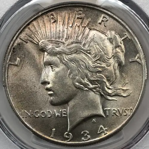 1934 S Peace Silver Dollar PCGS AU-58 CAC (5)