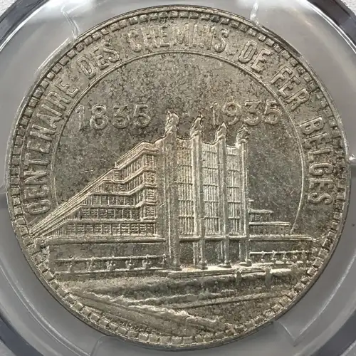 1935 50 Fr BELGIQUE  ↑↓ KM-106.1  Ag (4)