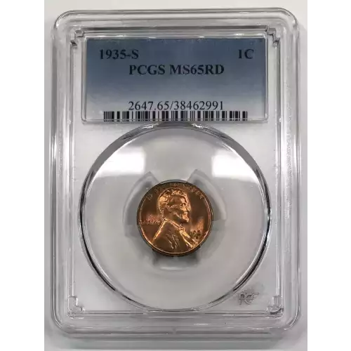 1935 S Lincoln Wheat Cent PCGS MS-65 RD (3)