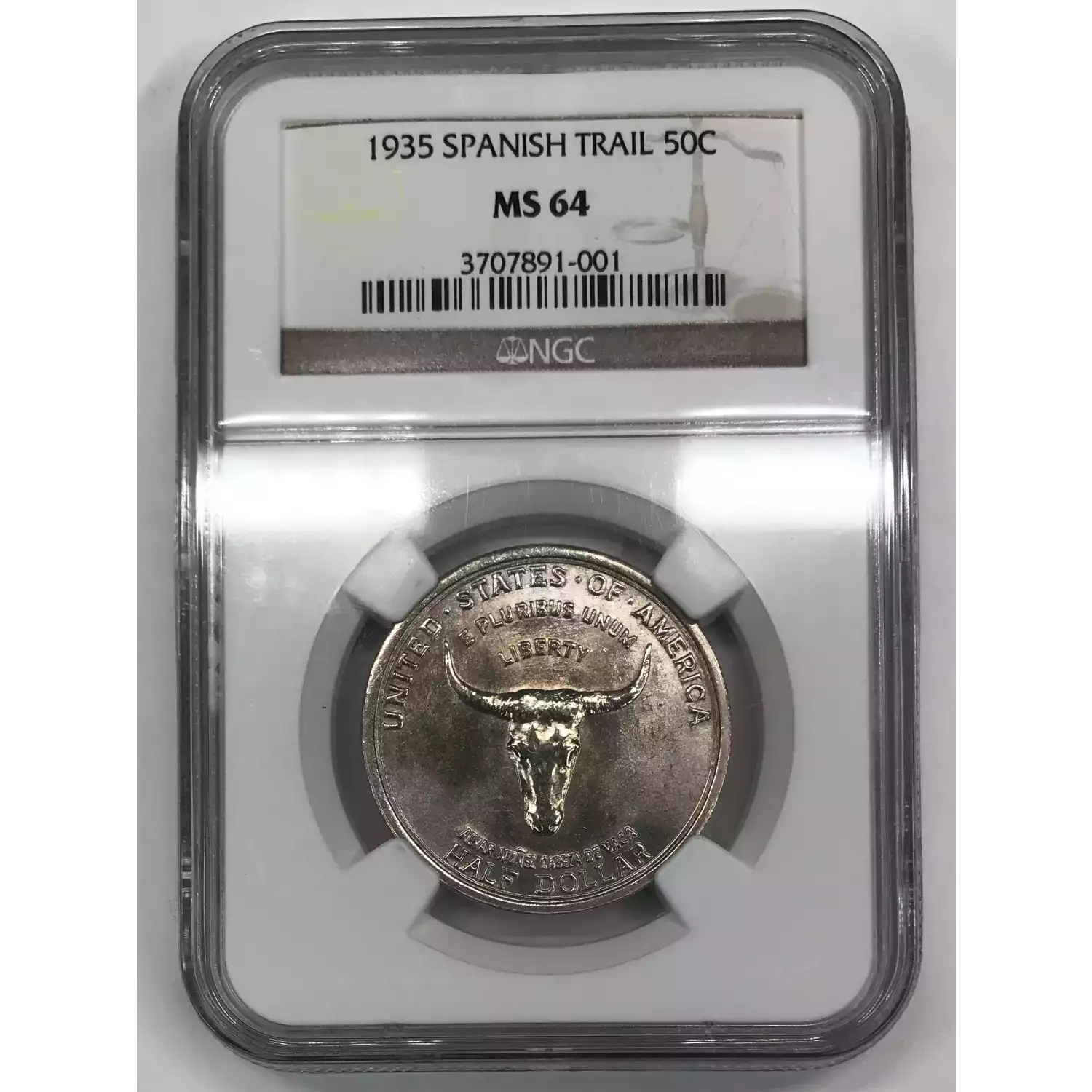 1935 Old Spanish Trail Centennial Commemorative Half Dollar NGC MS-64 ...