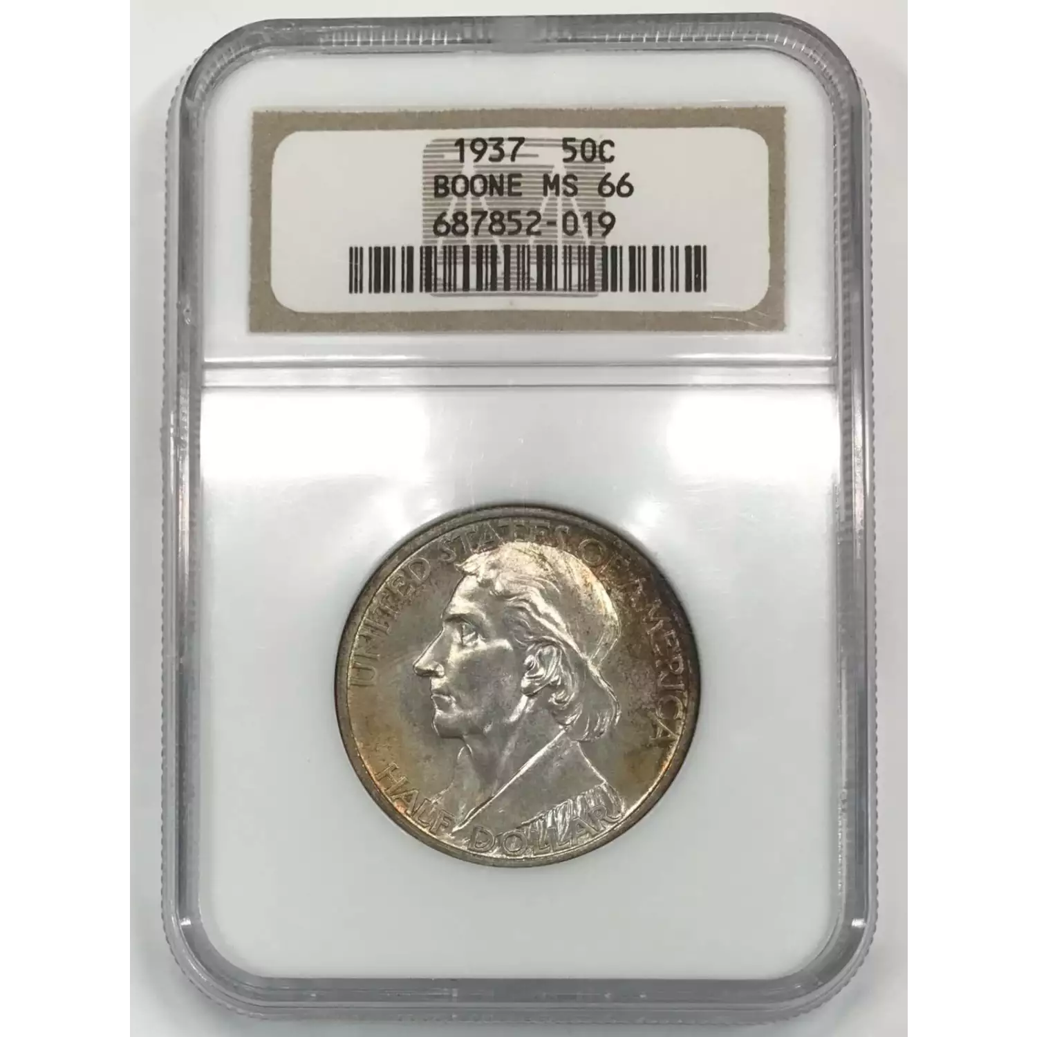 1937 Daniel Boone Bicentennial Commemorative Half Dollar NGC MS-66 ...