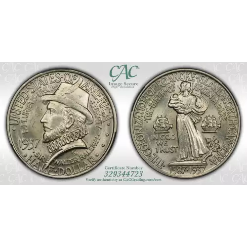 1937 Roanoke Island 50c