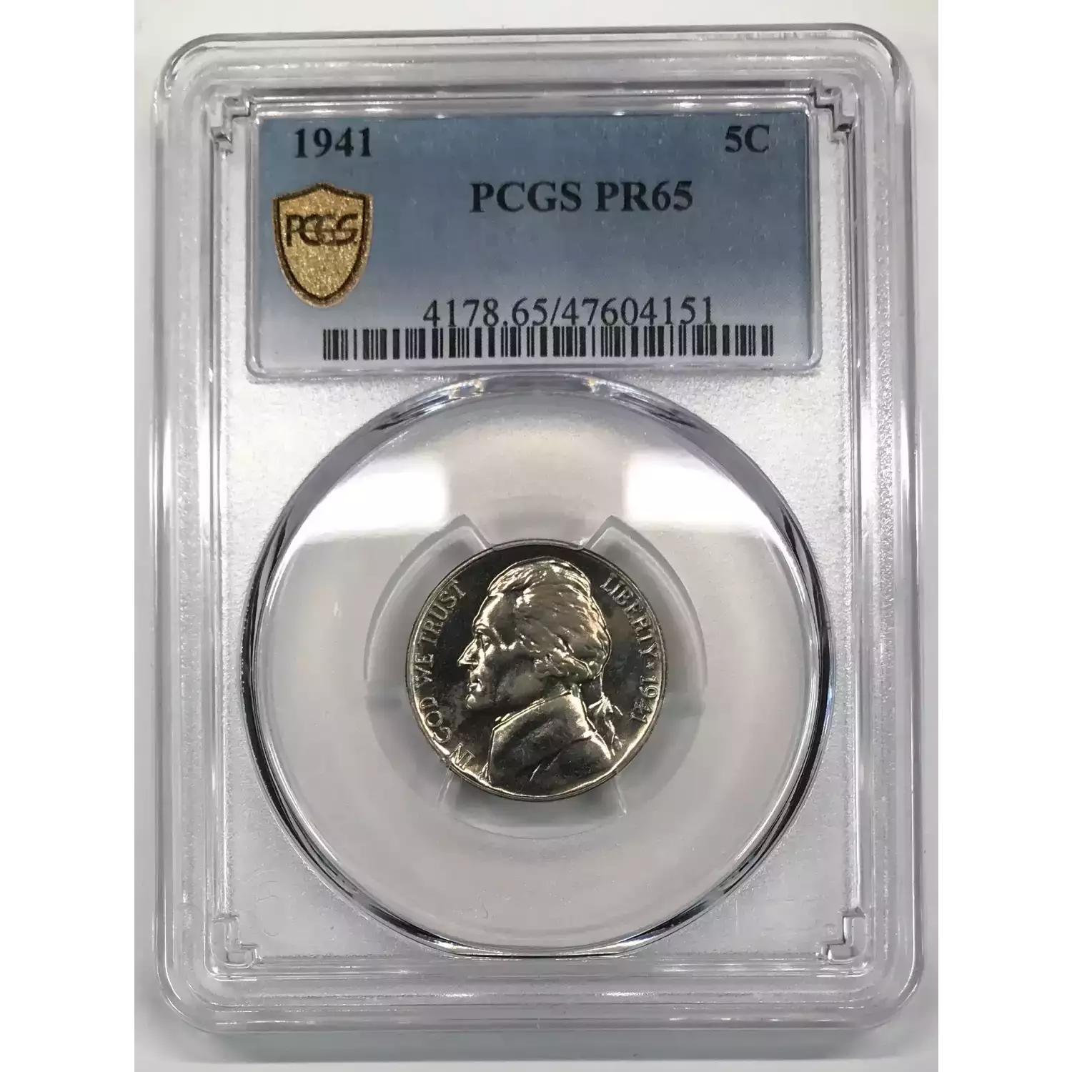 1941 Jefferson Nickel PCGS PR-65 - Old Pueblo Coin