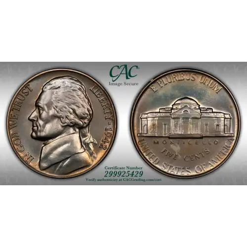 1942 Type 1 5c (Proof)