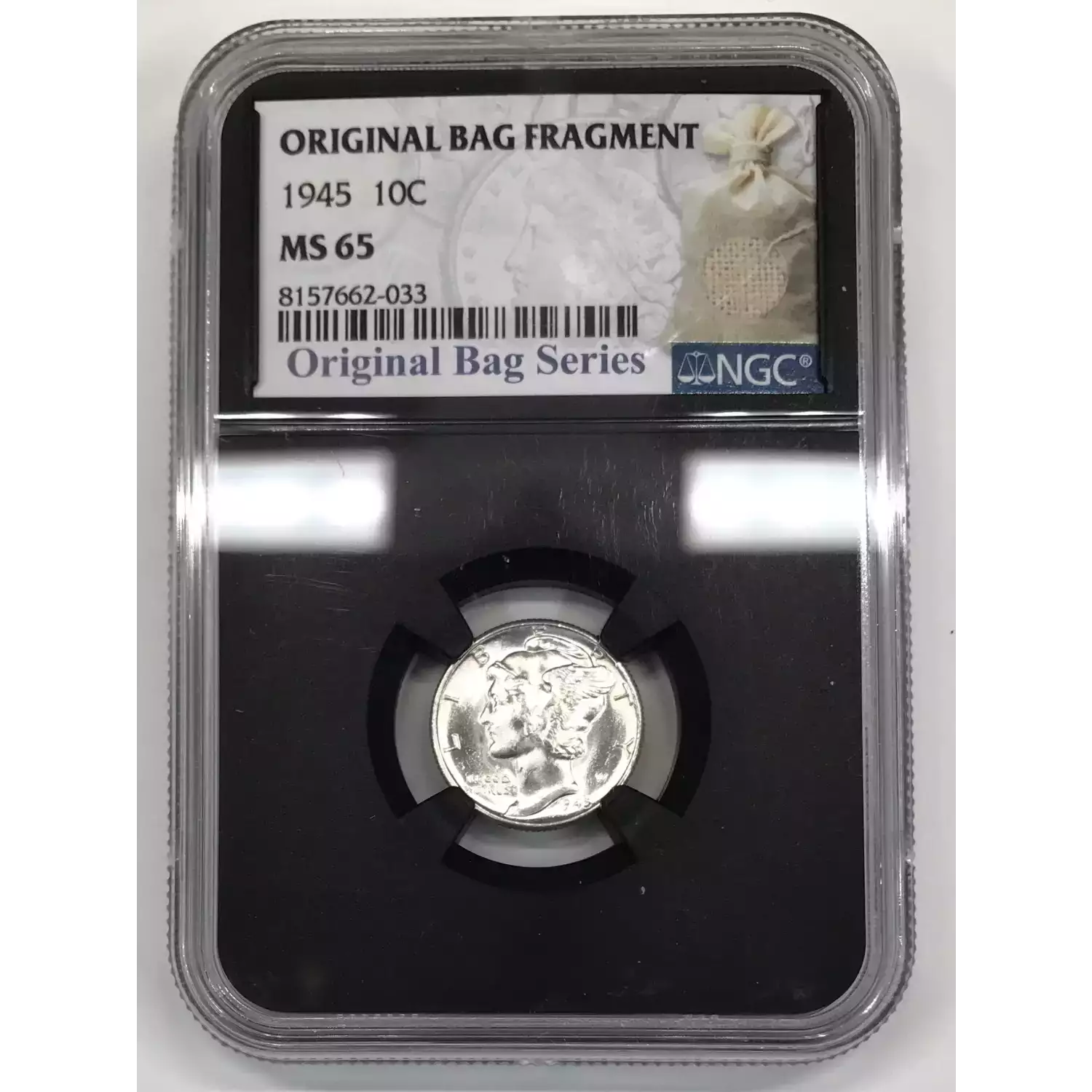 最終お値下げ✳︎レア✳︎マーキュリーガラス キリスト像 vintage アンティーク 1945 Mercury Dime NGC MS-65 Original Bag Fragment Series - Old