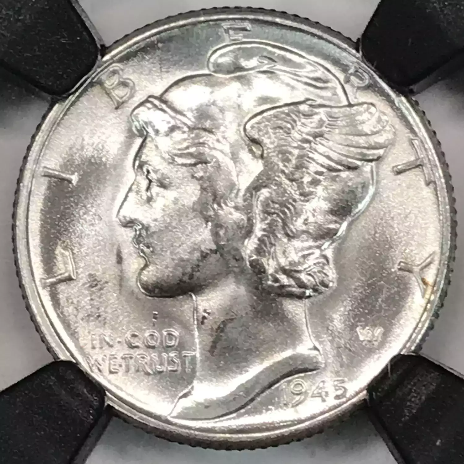 1945 Mercury Dime NGC MS-65 Original Bag Fragment Series - Old