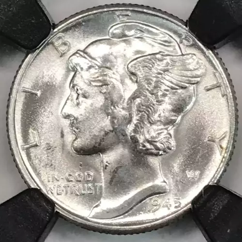 【激激レア！！】日本未販売！ 現地アメリカ購入！80s マザーグースアンドグリム 1945 Mercury Dime NGC MS-65 Original Bag Fragment Series - Old