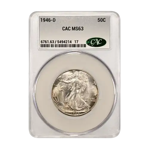 1946 D Walking Liberty Half Dollar CACG MS 63 (2)