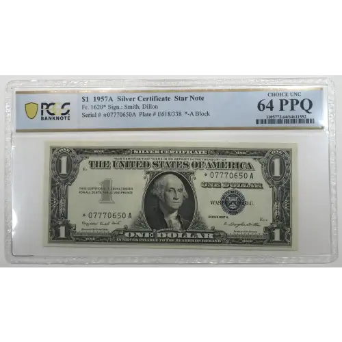 1957-A $1 ✫07770650A PCGS 64 PPQ (2)