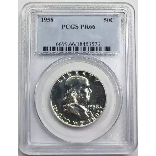 1958 P Franklin Half Dollar PCGS PR-66 (2)