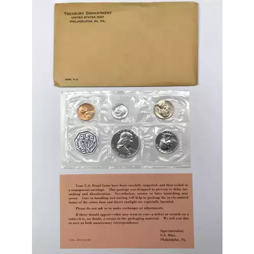 1963 US Mint Silver Proof Set w OGP Envelope & Paper