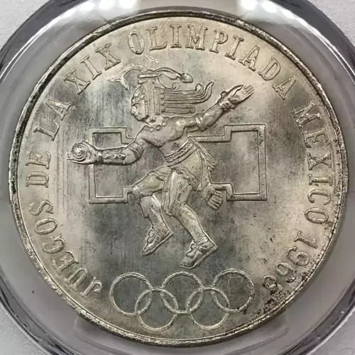 1968-Mo 25 Peso Olympic Type 1 KM-479.1 (3)