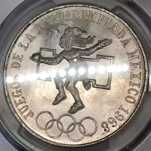1968-Mo 25 Peso Olympic Type 1 KM-479.1 (4)