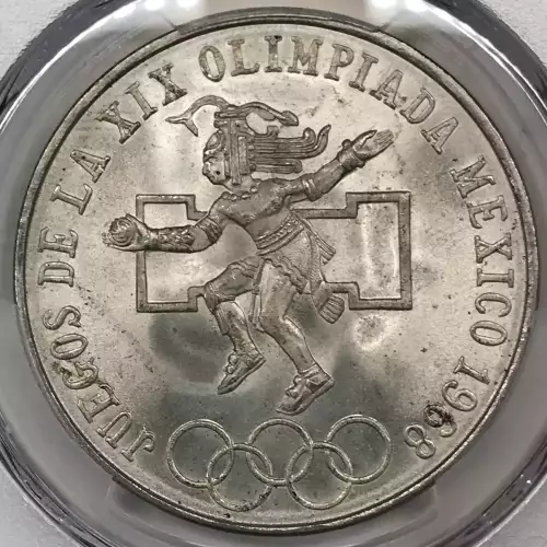 1968-Mo 25 Peso Olympic Type 1 KM-479.1 (3)