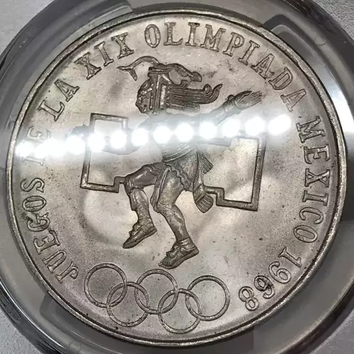 1968-Mo 25 Peso Olympic Type 1 KM-479.1 (4)