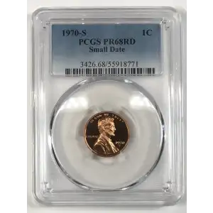 1970-S 1C Small Date, RD