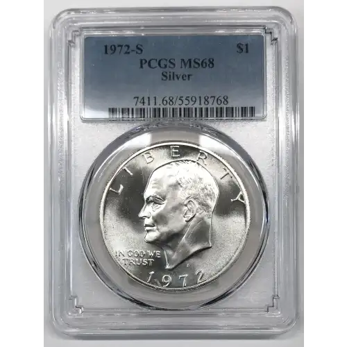 1972 S Silver Ike Eisenhower Dollar PCGS MS-68