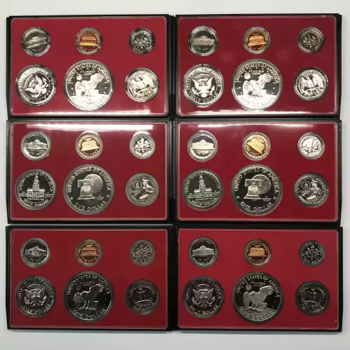 1973-1978 Proof Sets w US Mint Box - Complete Clad Proof Ike Eisenhower Dollars