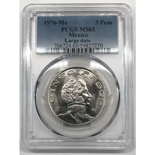 1976-Mo 5 Peso Large date
