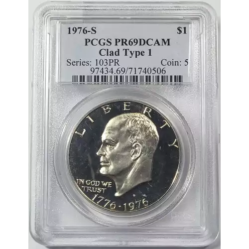 1976-S $1 Clad Type 1, DCAM