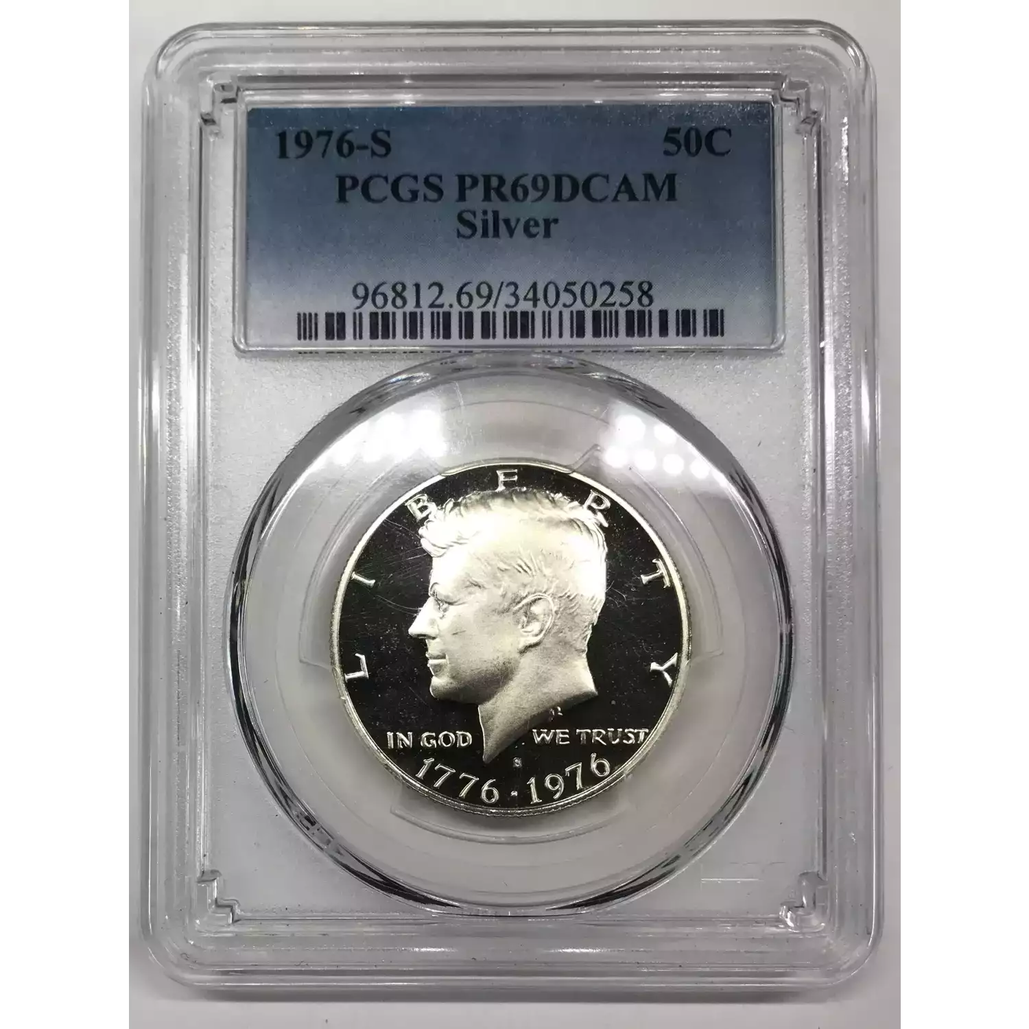 1976-S Silver Kennedy Half Dollar PCGS PR-69 DCAM Silver - Old Pueblo Coin