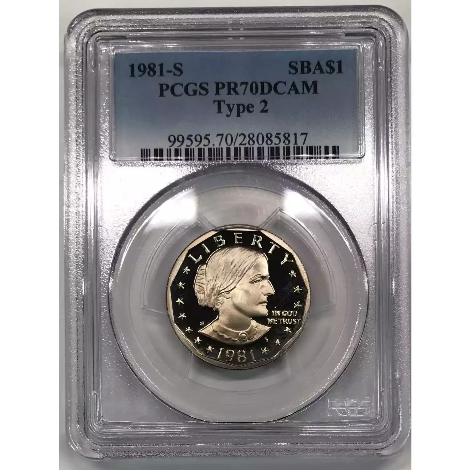 1981-S Susan B. Anthony (SBA) Dollar PCGS PR-70 DCAM Type 2 - Old ...