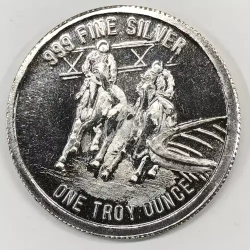 1982 LA COUNTY FAIR FOR ALL Pig/Race 1 oz Silver Round - Golden State Mint GSM