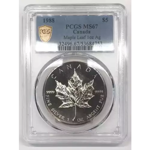 1988 $5 Maple Leaf 1oz Ag (3)