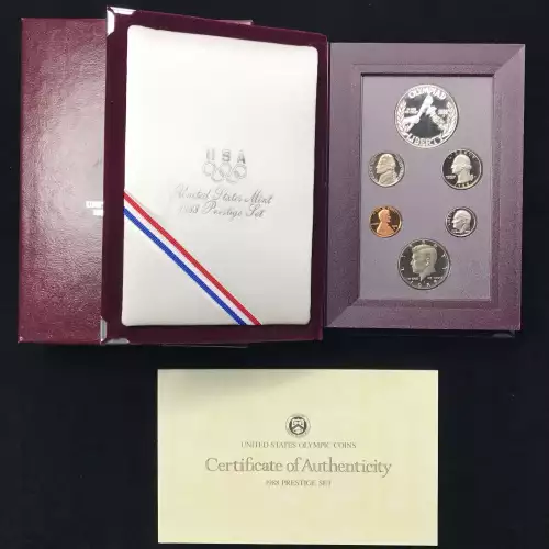 1988 Prestige Proof Set w US Mint OGP Box & COA