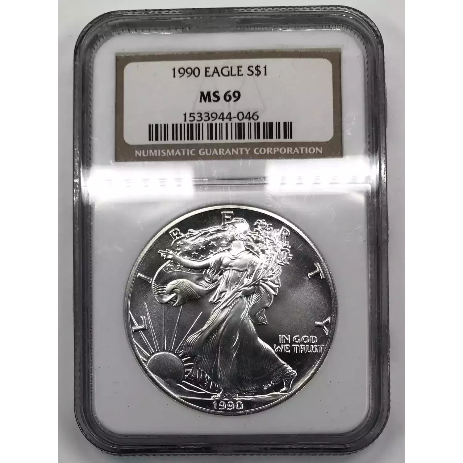 1990 NGC MS-69 Silver Eagle - Old Pueblo Coin