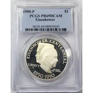 1990-P $1 Eisenhower, DCAM (3)