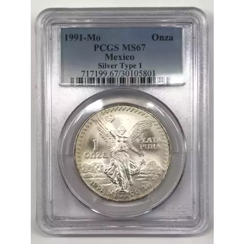 1991-Mo Onza Libertad Silver Type 1 KM-494.2