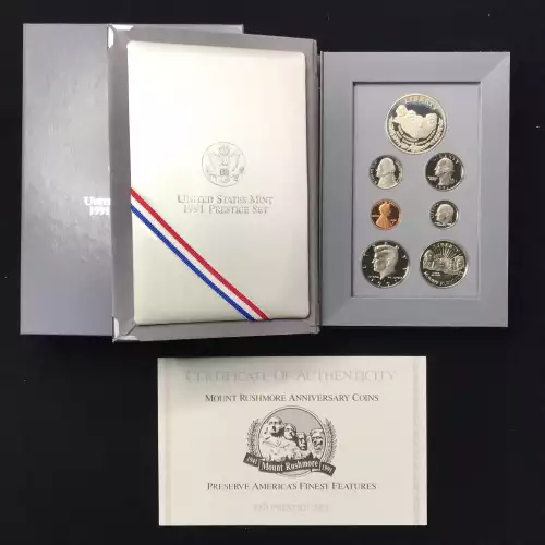 1991 Prestige Proof Set w US Mint OGP Box & COA