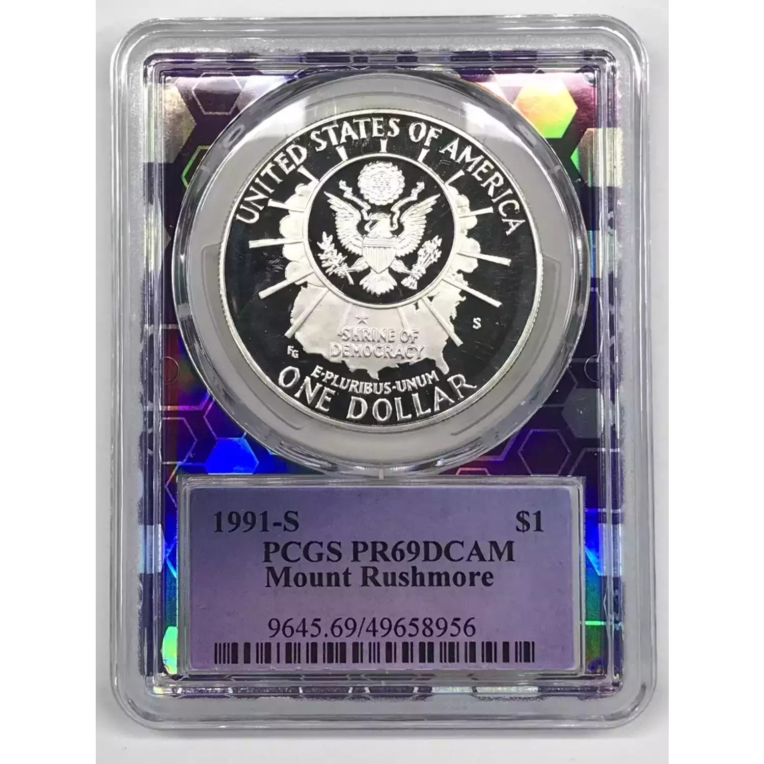 1991-S Mount Rushmore Golden Anniversary Commemorative Silver