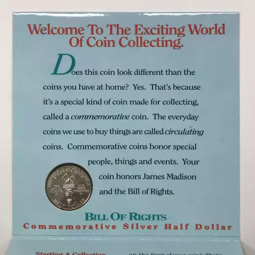 1993 Bill of Rights Uncirculated Half Dollar Young Collector's Set OGP Box & COA (2)