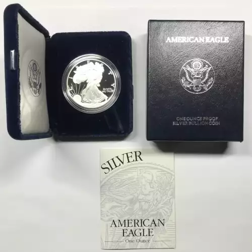 1994-P Proof Silver Eagle w OGP - Box & COA