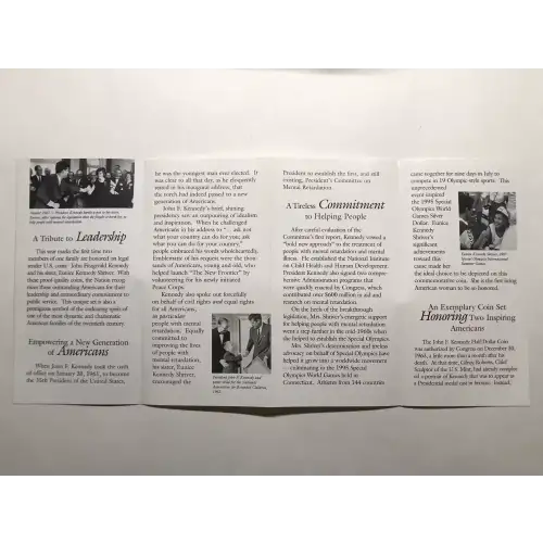 1995 Kennedy Set - Special Olympics $1 & Half Two-Coin Proof Set w US MINT OGP (2)