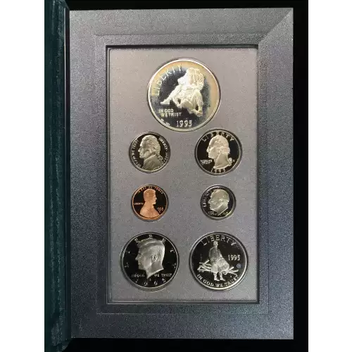 1995 Prestige Proof Set - Seven Coin Set - Box & COA (4)