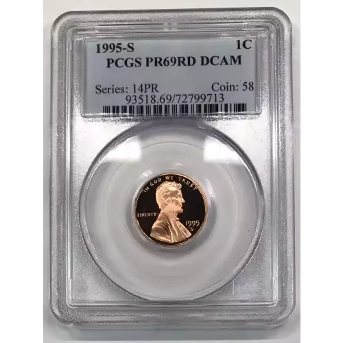 1995-S Proof Lincoln Memorial Cent PCGS PR-69 DCAM (2)