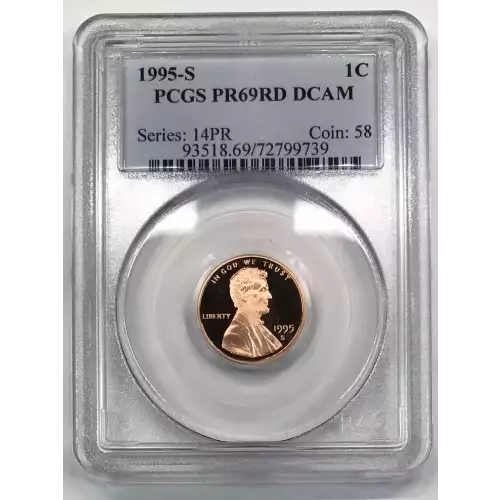 1995-S Proof Lincoln Memorial Cent PCGS PR-69 DCAM (2)