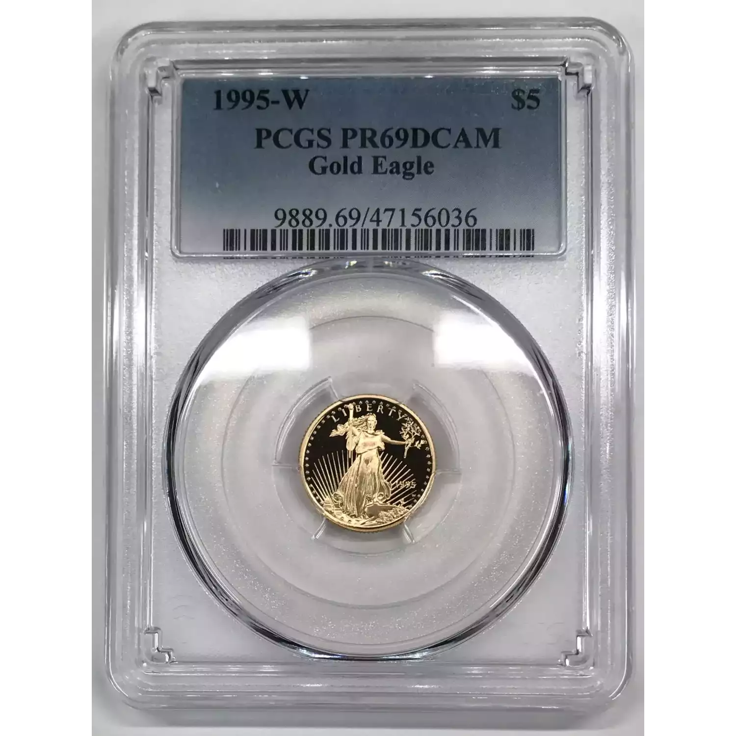 1995-W PCGS PR-69 DCAM 1/10 oz $5 Gold Eagle - Old Pueblo Coin