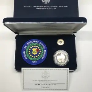 1997 National Law Enforcement Insignia Set (Coin Pin Patch) US Mint OGP Box COA