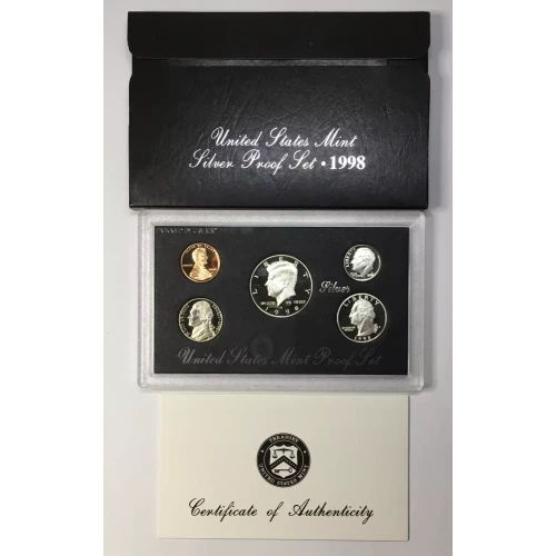 1998-S US Mint Silver Proof Set w OGP - Box & COA