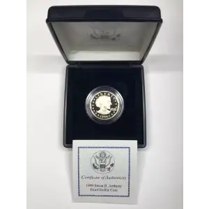 1999-P Proof Susan B Anthony (SBA) Dollar w US Mint OGP - Case & COA (7)